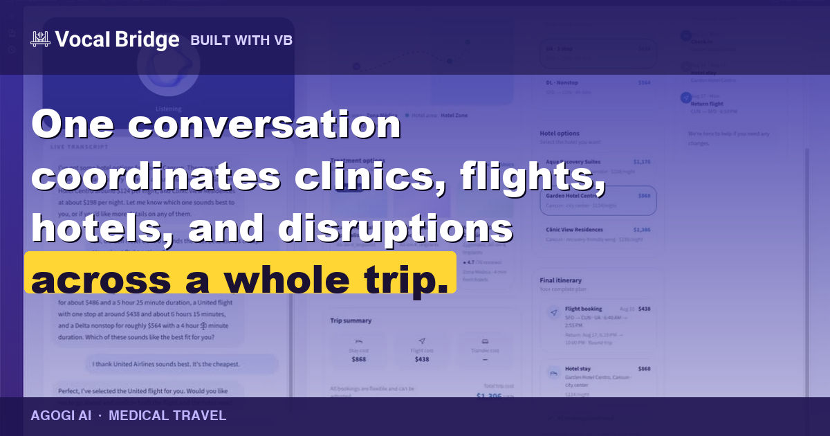 Agogi AI: voice-first dental-tourism coordination thumbnail