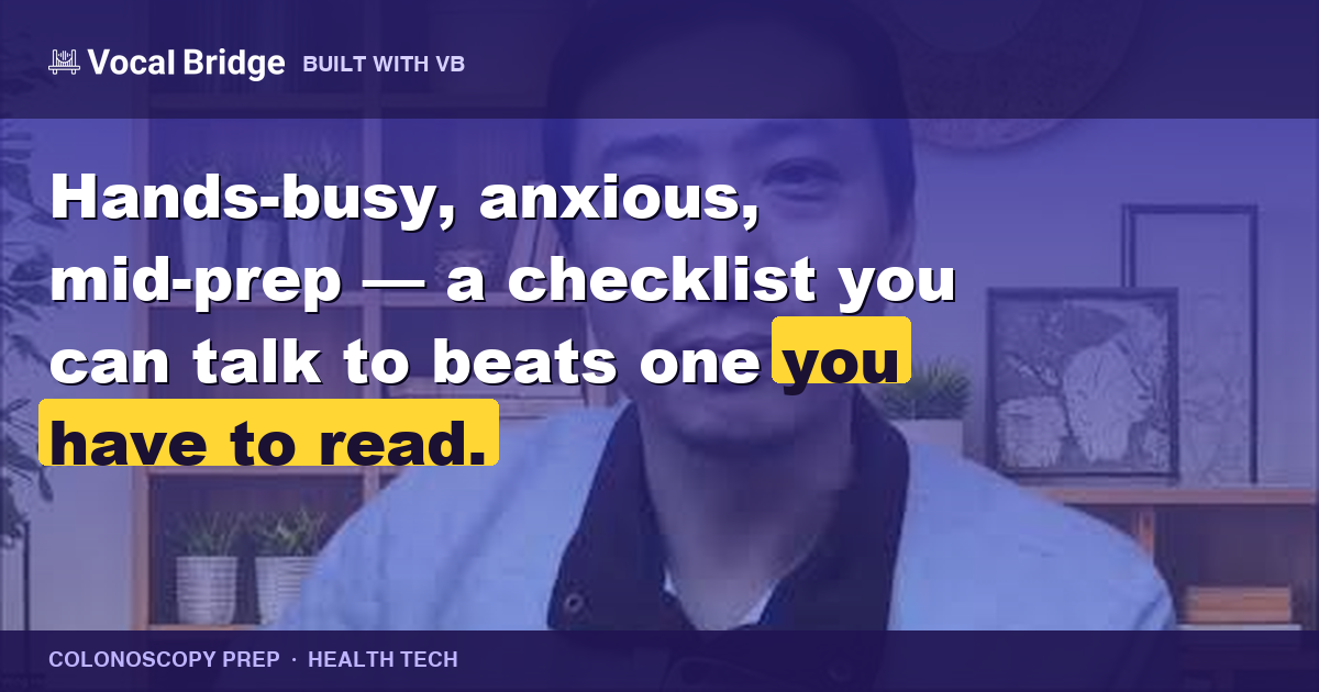Colonoscopy Prep: a voice patient-guidance agent thumbnail