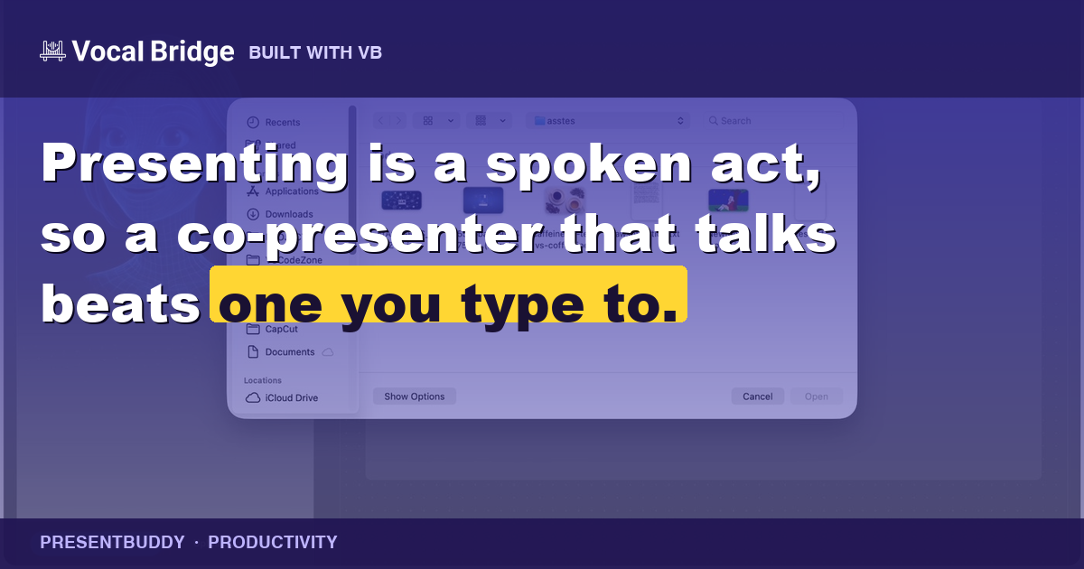 PresentBuddy: a voice AI co-presenter for live talks thumbnail
