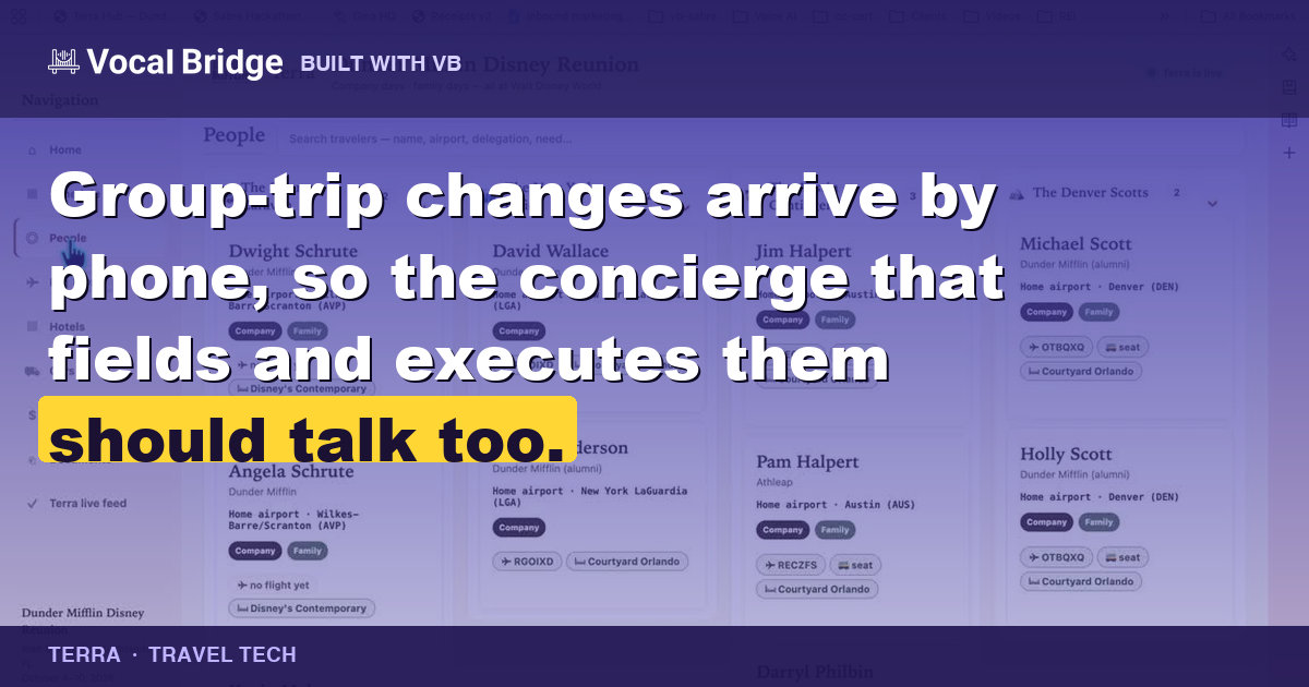 Terra: a voice concierge that runs group travel thumbnail