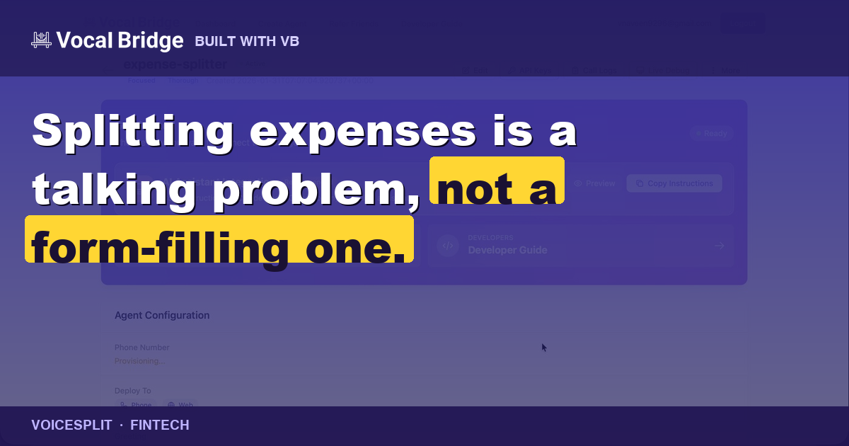 VoiceSplit: voice-first group expense splitting thumbnail